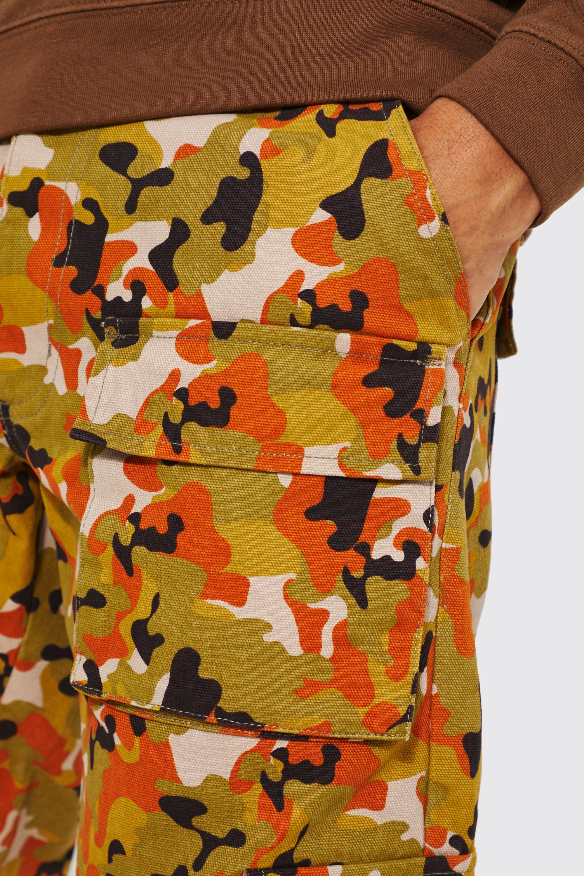 Pantalon militaire orange discount homme