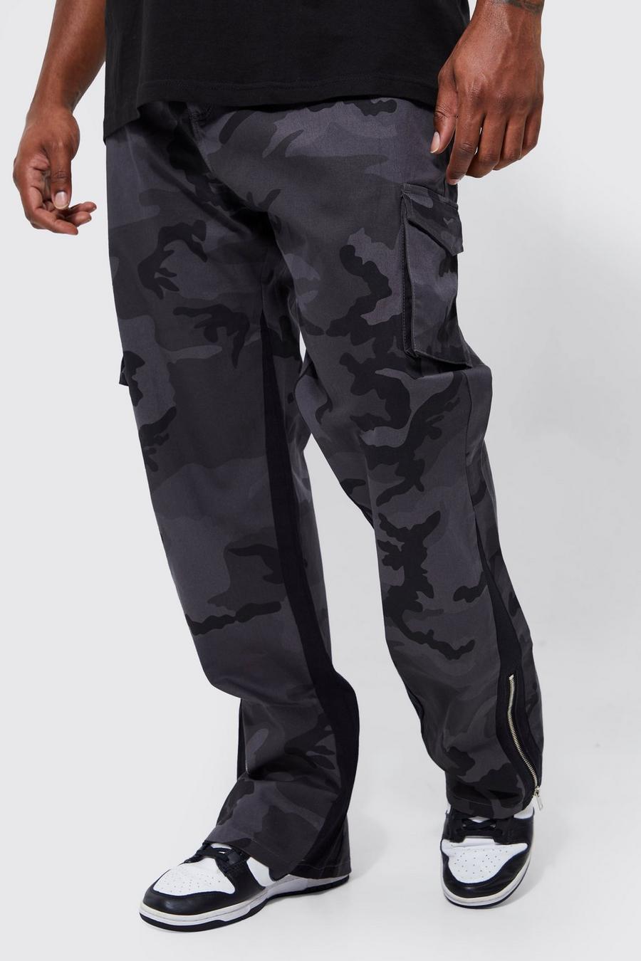 Plus Fixed Skinny Gusset Camo Cargo Trouser | boohoo