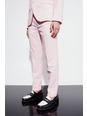 Light pink Kostymbyxor i skinny fit med struktur