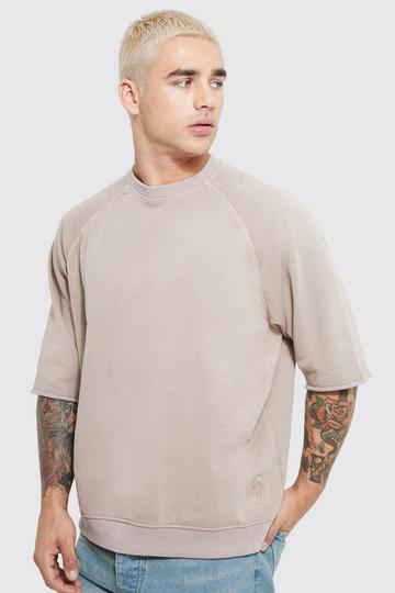 Oversized Raglan Loopback Sweatshirt taupe