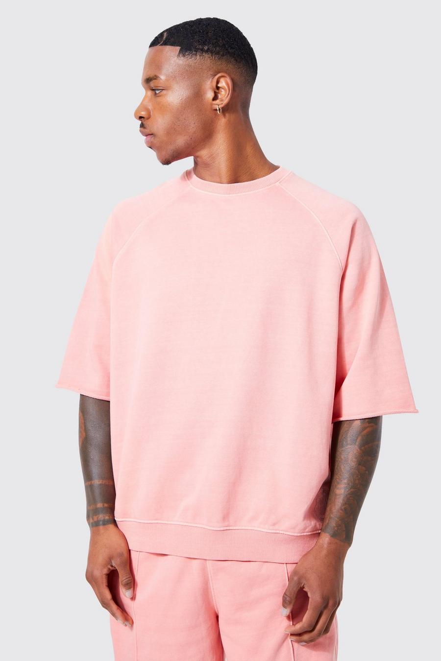 Peach Oversize sweatshirt med raglanärm image number 1