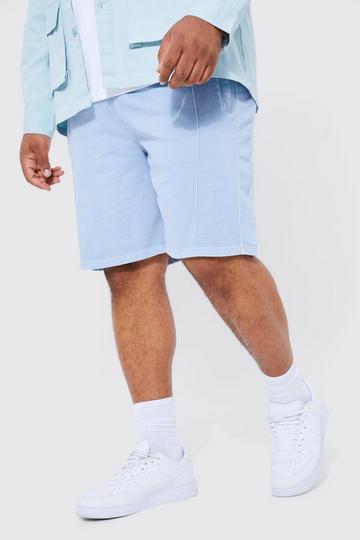 Blue Plus Loose Fit Heavyweight Loopback Short