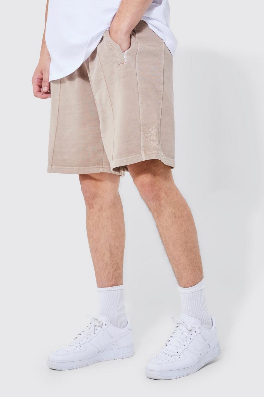Taupe beige Tall Loose Fit Heavyweight Loopback Short