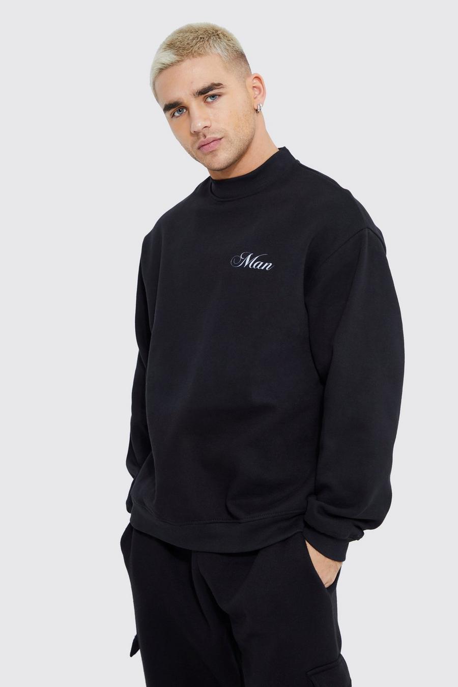 Black Man Oversized Extended Neck Sweatshirt