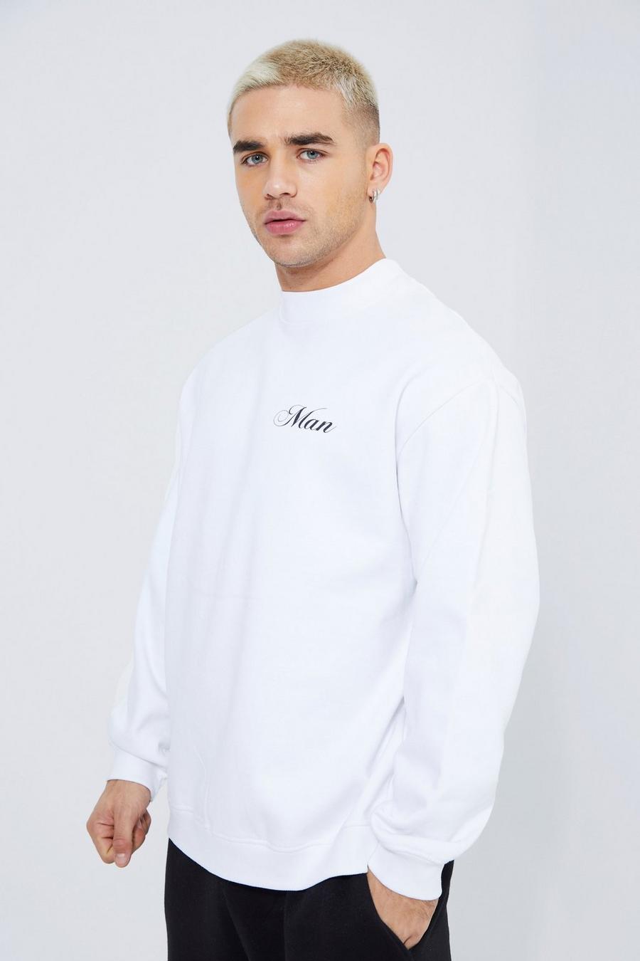 Oversize Man Sweatshirt, White image number 1