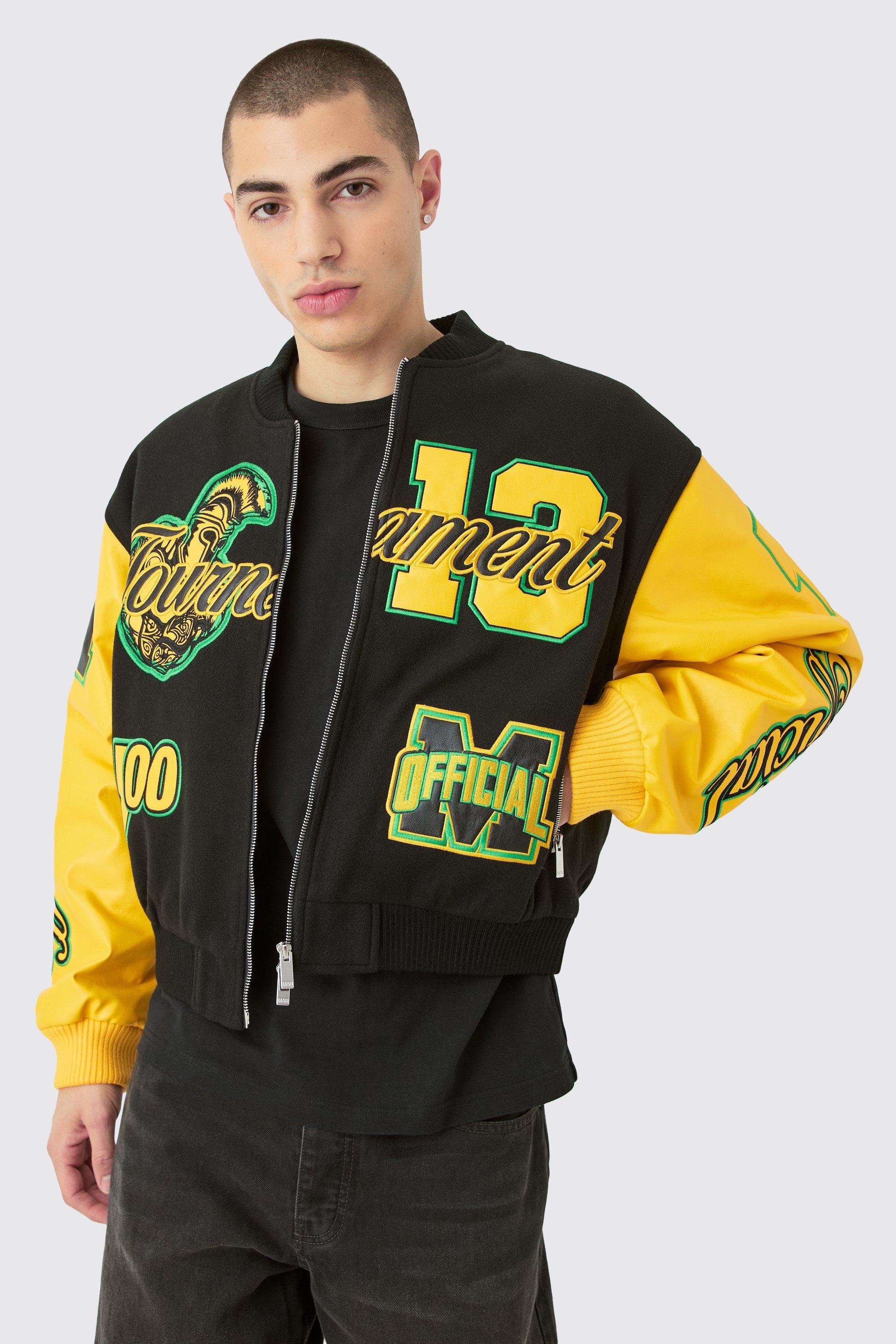 Boxy Official Melton Varsity Jacket