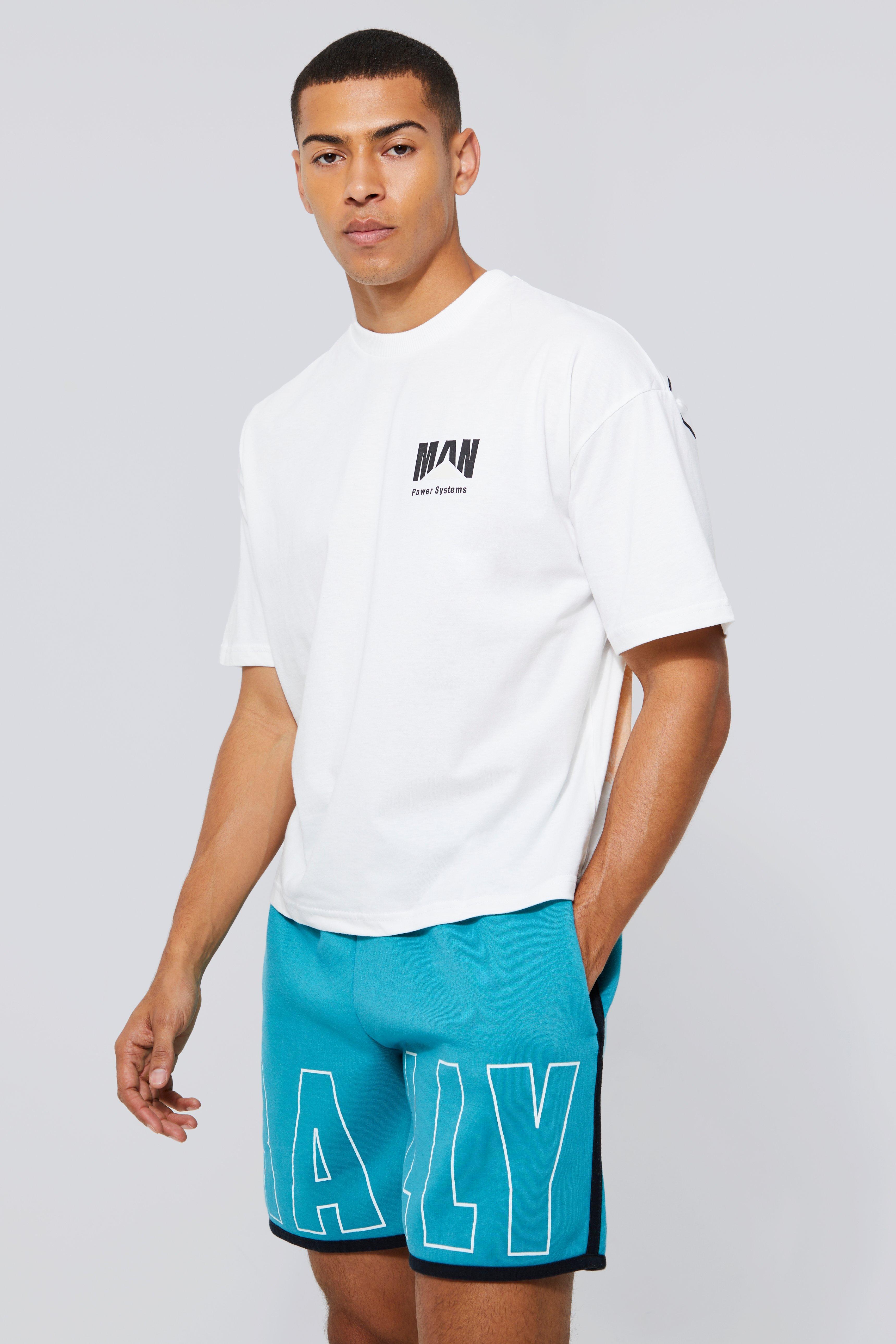 Oversized Homme T-shirt & Swim Short Set