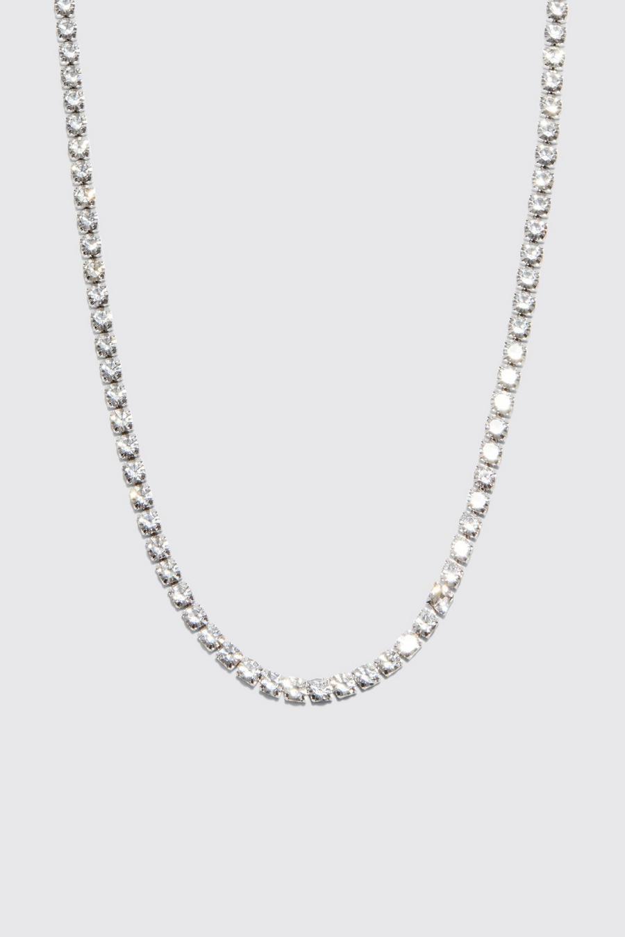 Silver Iced Necklace image number 1
