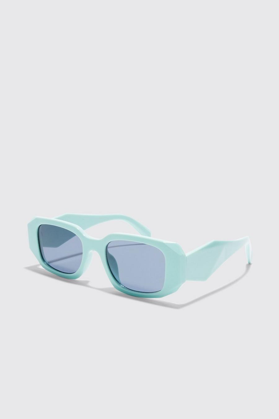 Eckige Plastik-Sonnenbrille, Blue image number 1