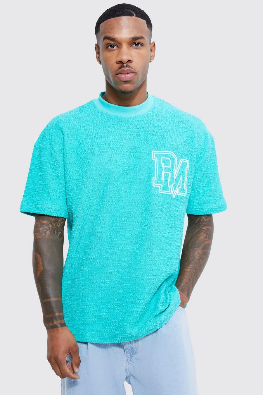 Aqua BM Oversize t-shirt med struktur image number 1