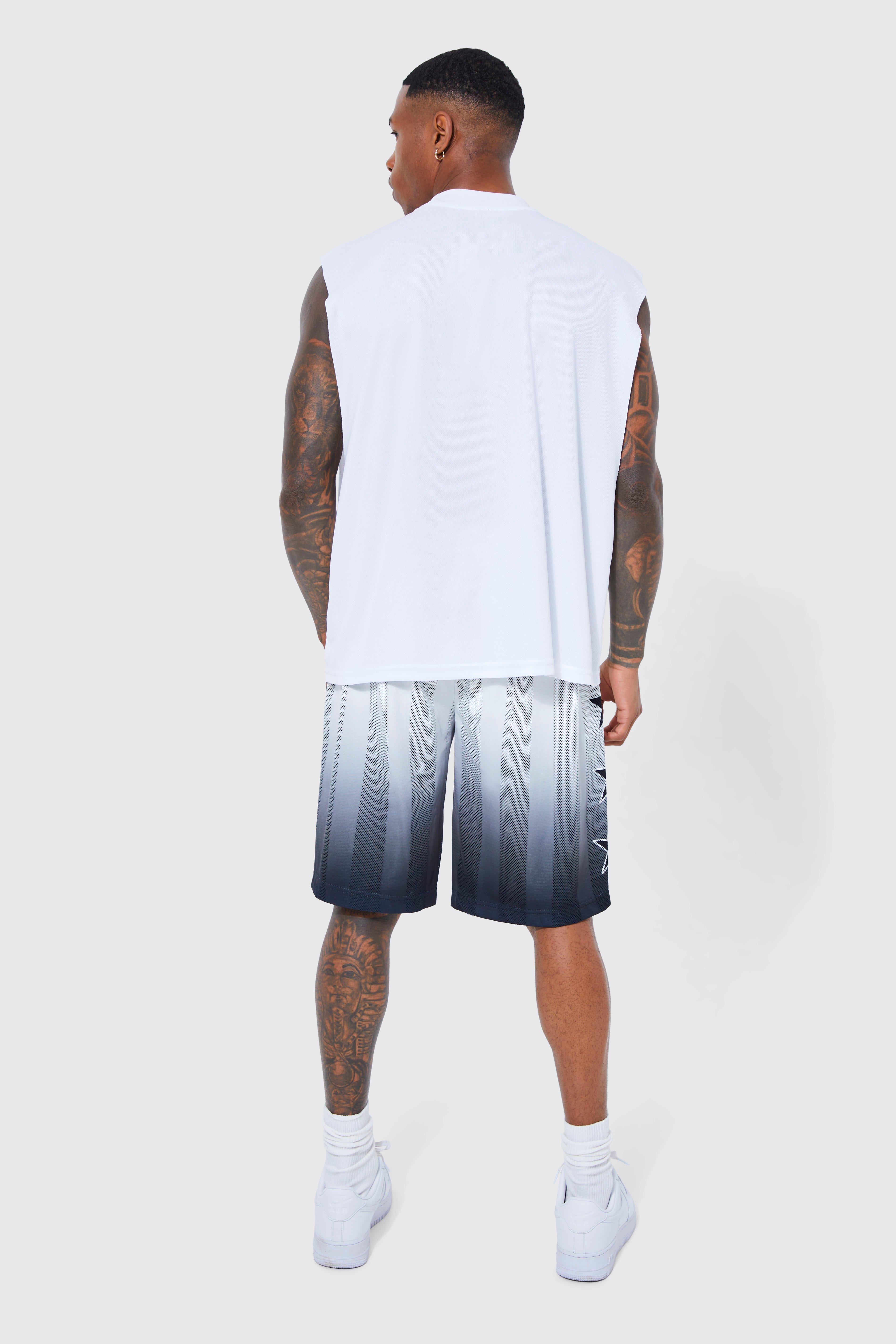 Heavy mesh sales basketball shorts