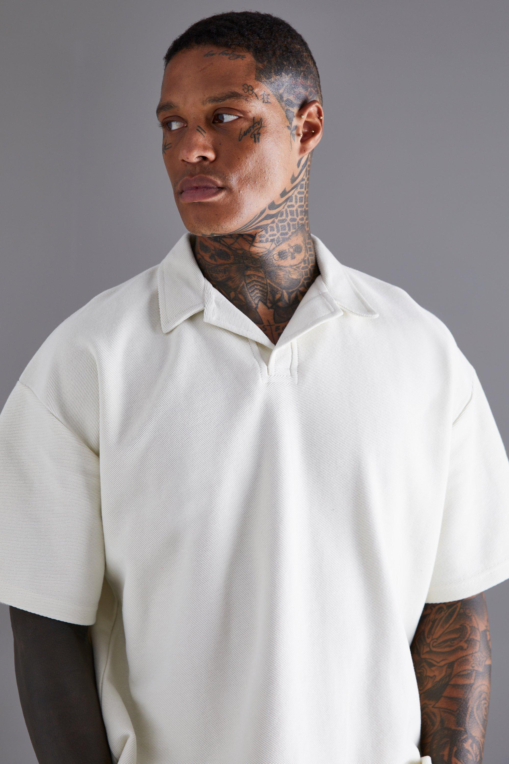 Oversized Revere Twill Jersey Polo