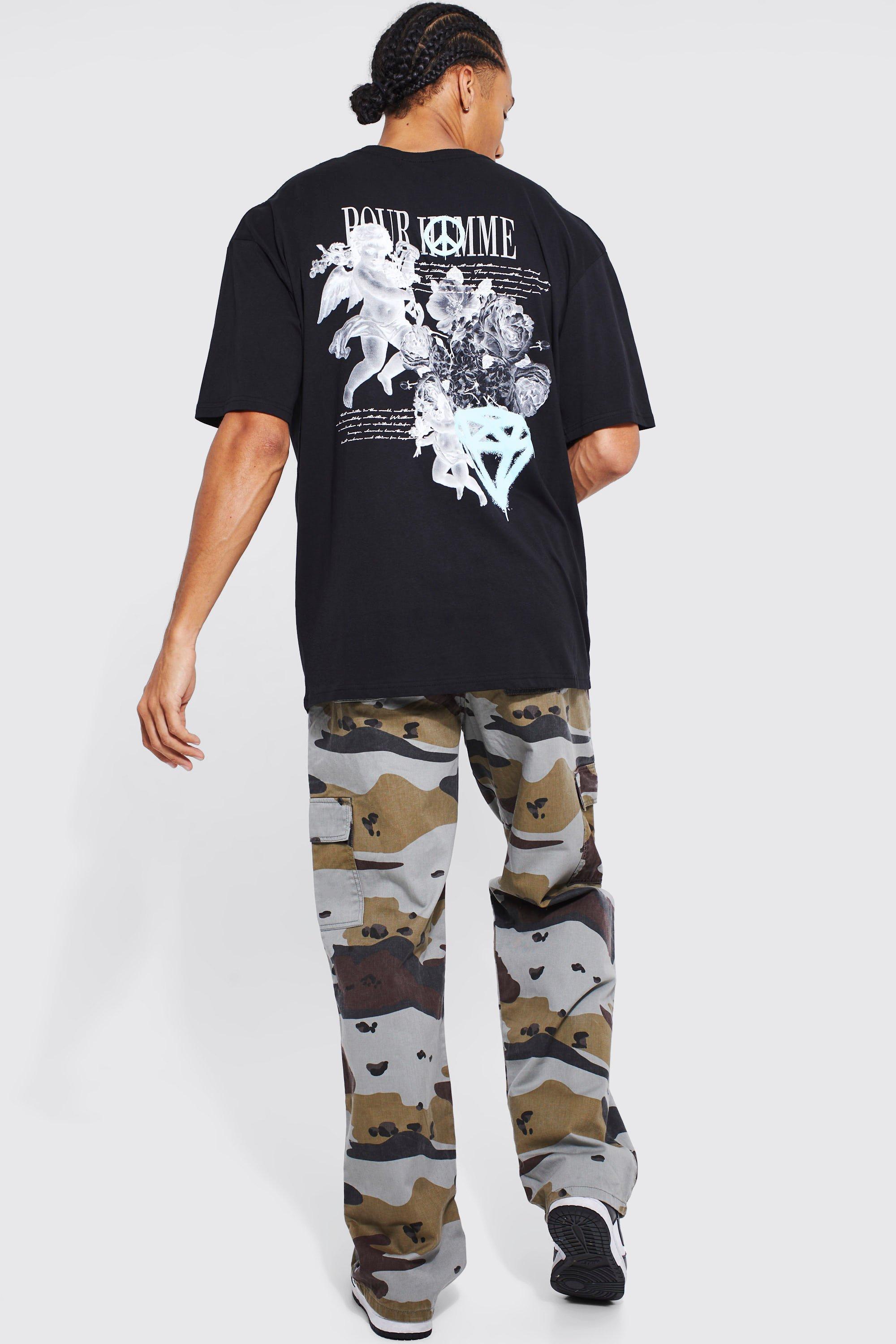 Sky blue camo cargo on sale pants