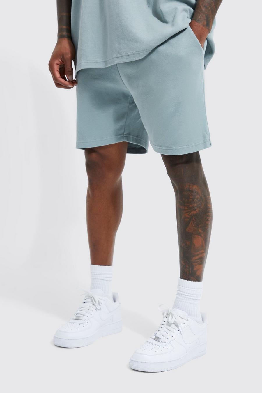 Men's Slim Foam Graphic Loopback Jersey Shorts | Boohoo UK