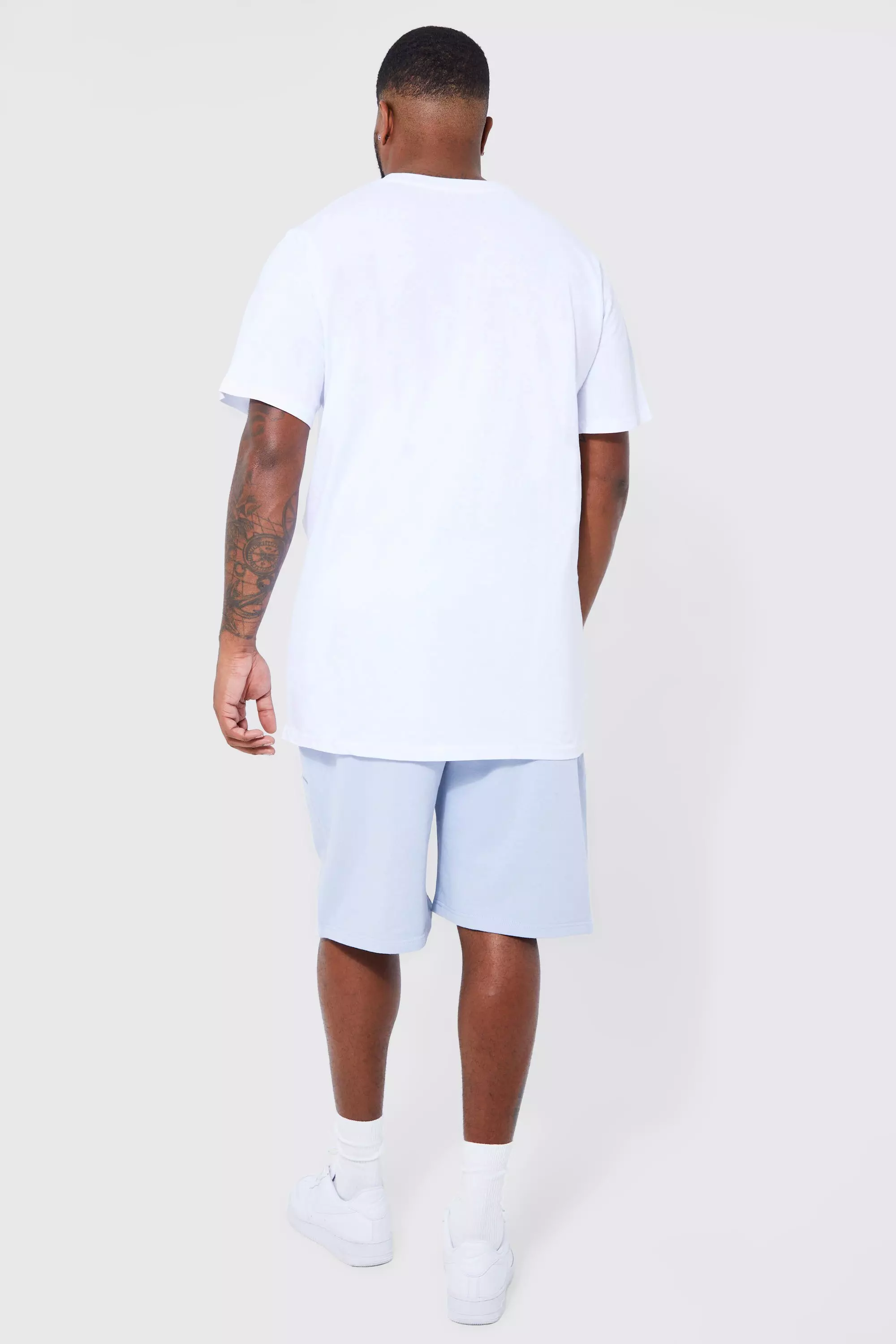 Blue Plus Loose Fit Loopback Man Worker Shorts alternative image