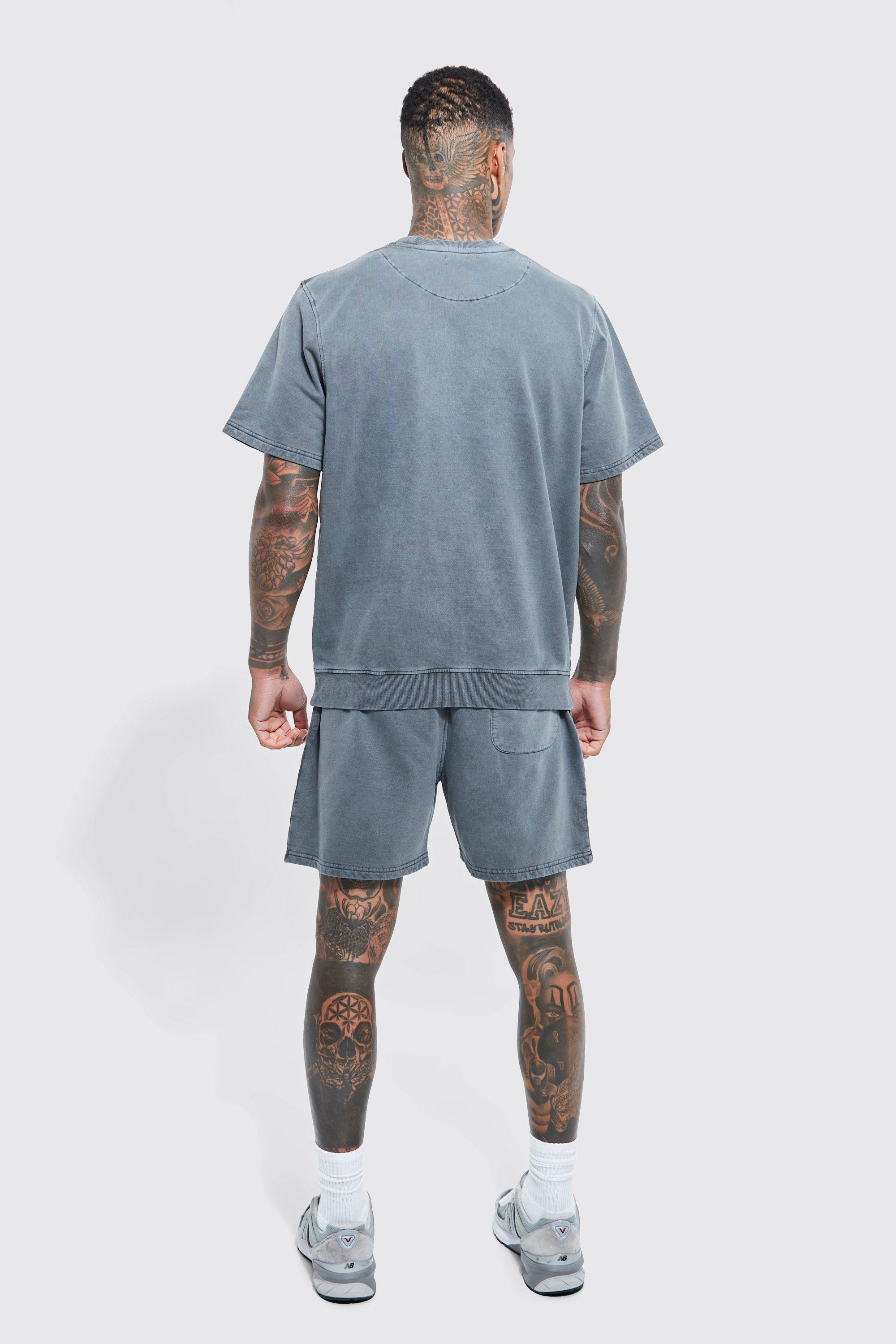 Garment Dyed Short Sleeve Sweatshirt