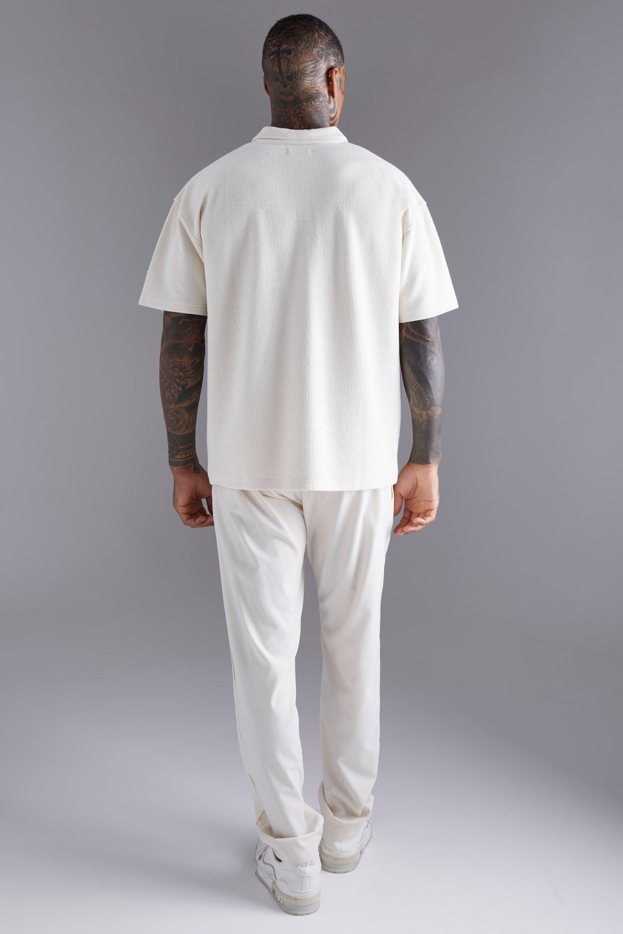 Oversized white outlet polo