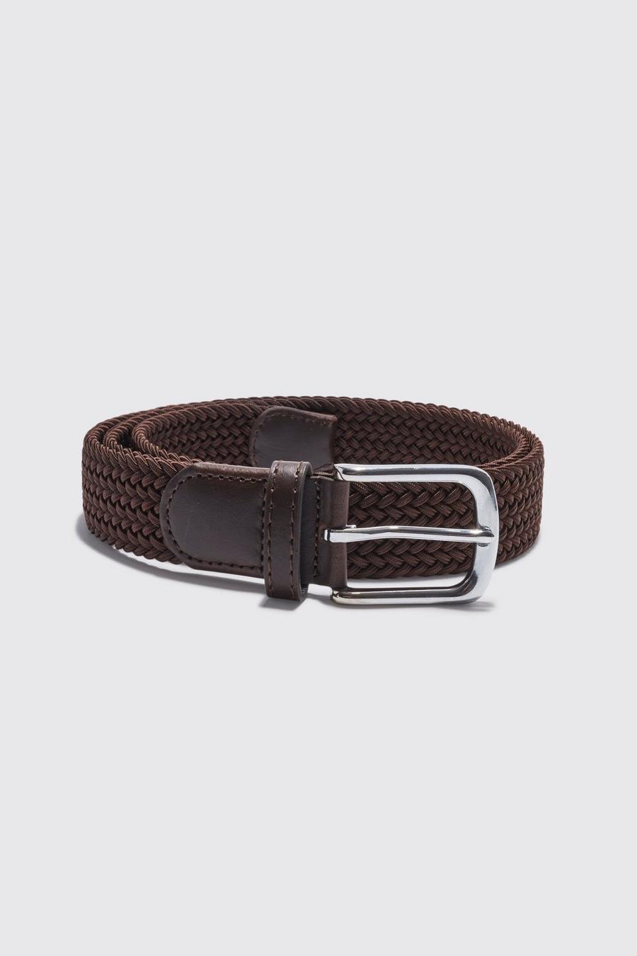 Brown marrón Braided Belt