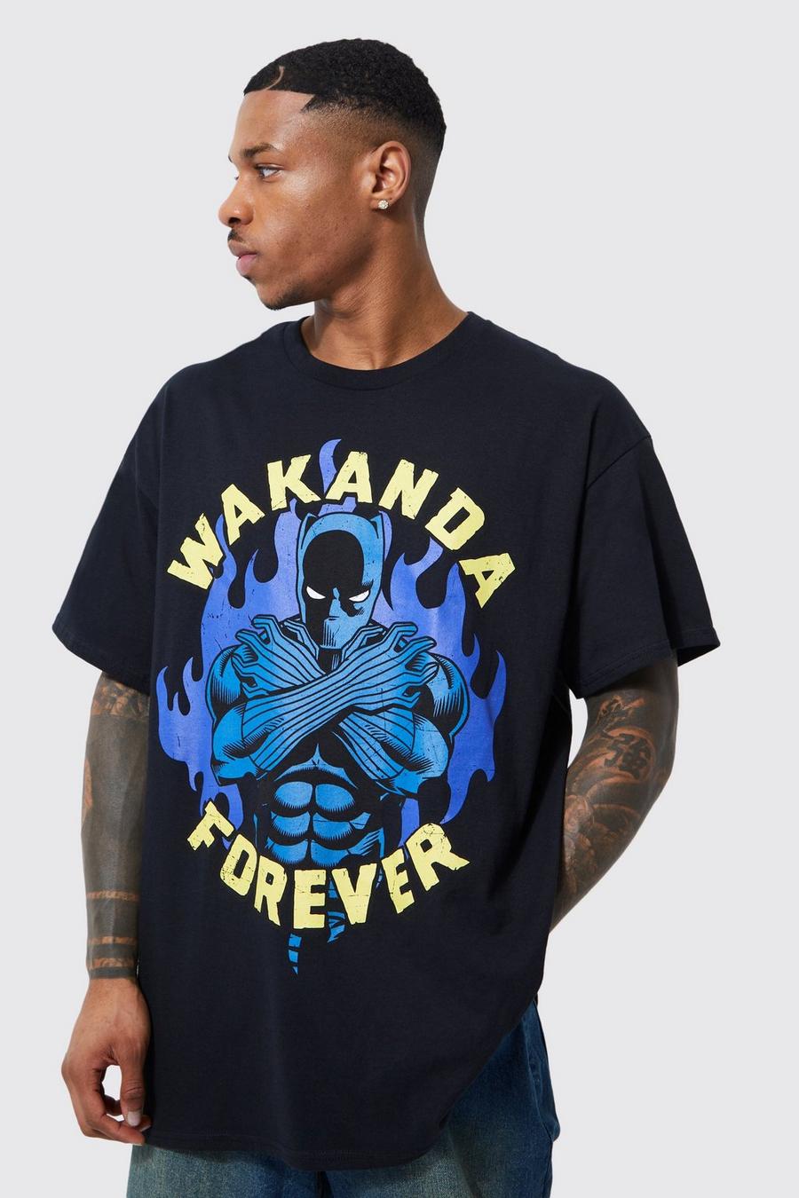 Oversized Black Panther License T-shirt