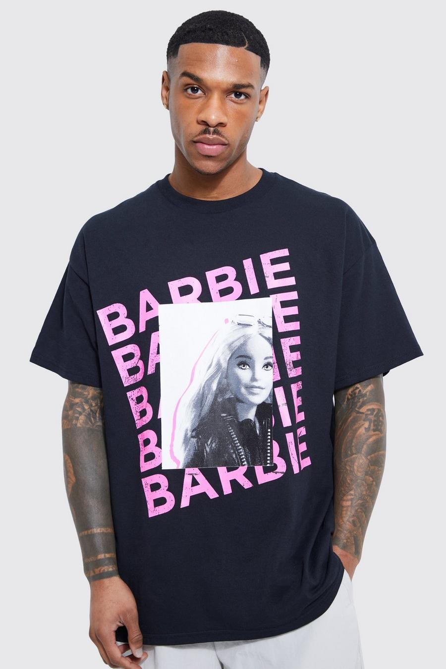 Oversize T-Shirt mit lizenziertem Barbie-Print, Black image number 1