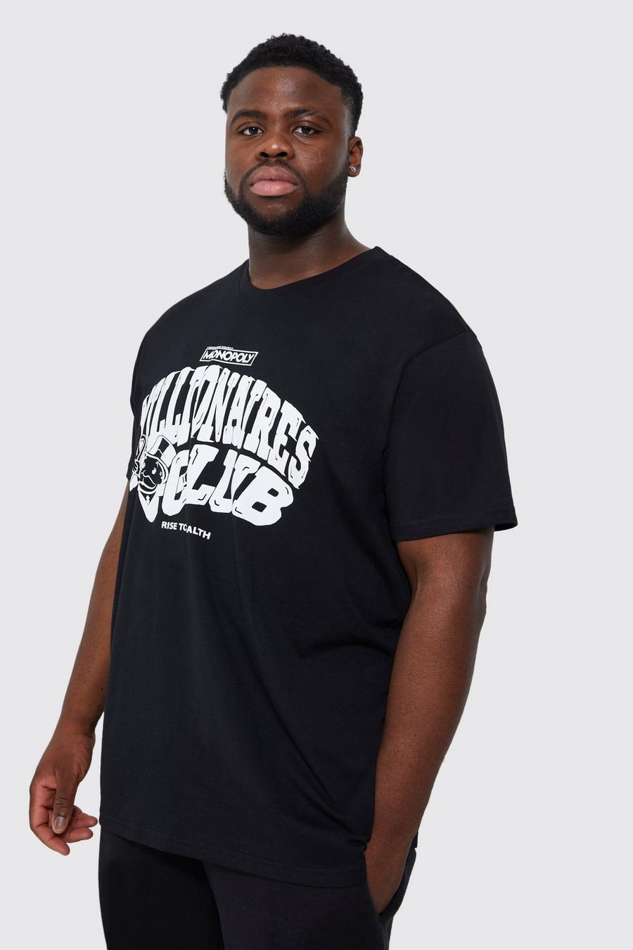 Black Plus Millionaires Club License T-shirt image number 1