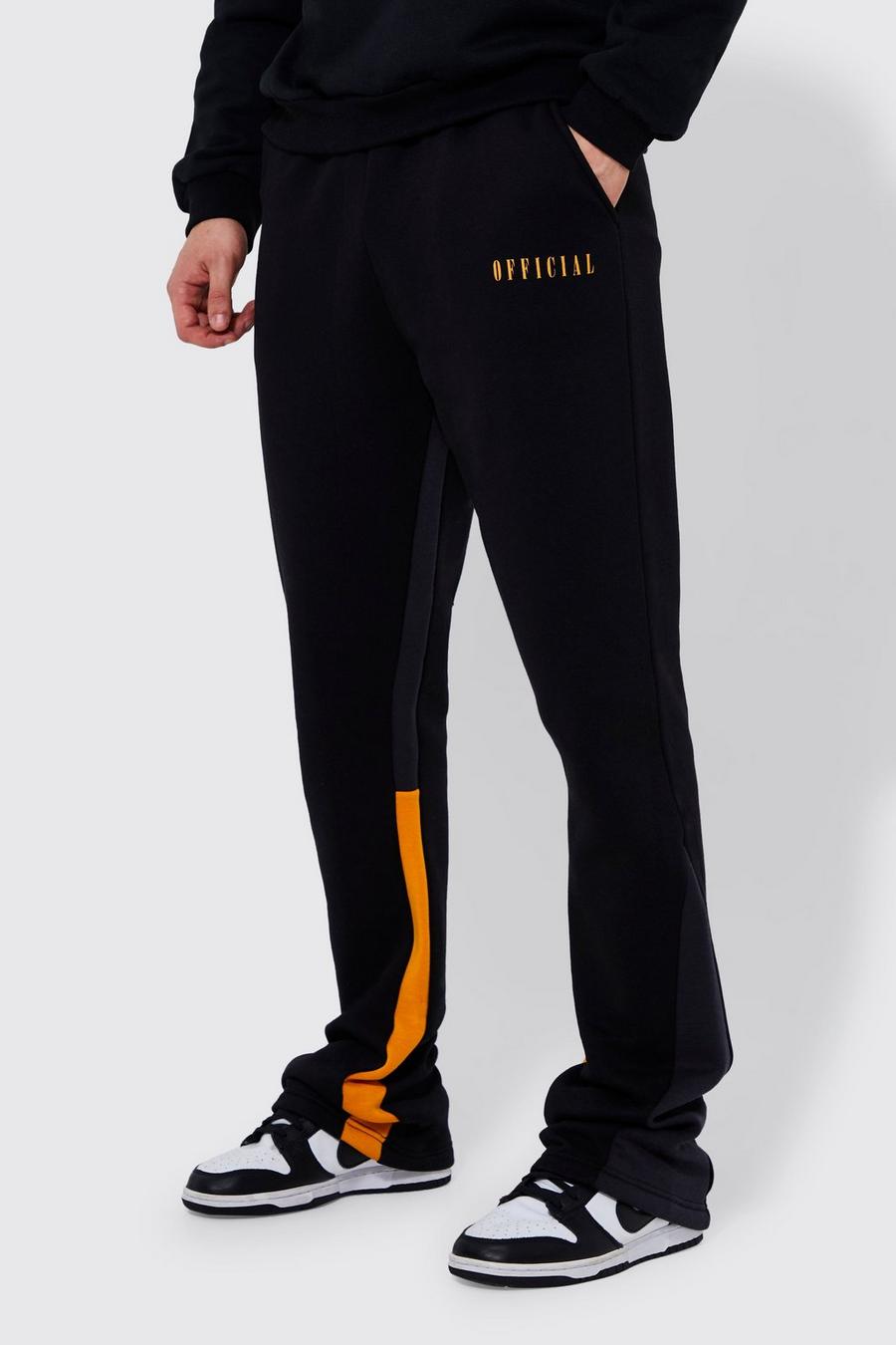 Black Tall Slim Official Contrast Gusset Jogger