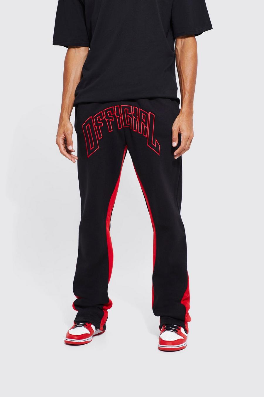 Black Tall Slim Stacked Official Gusset Jogger image number 1