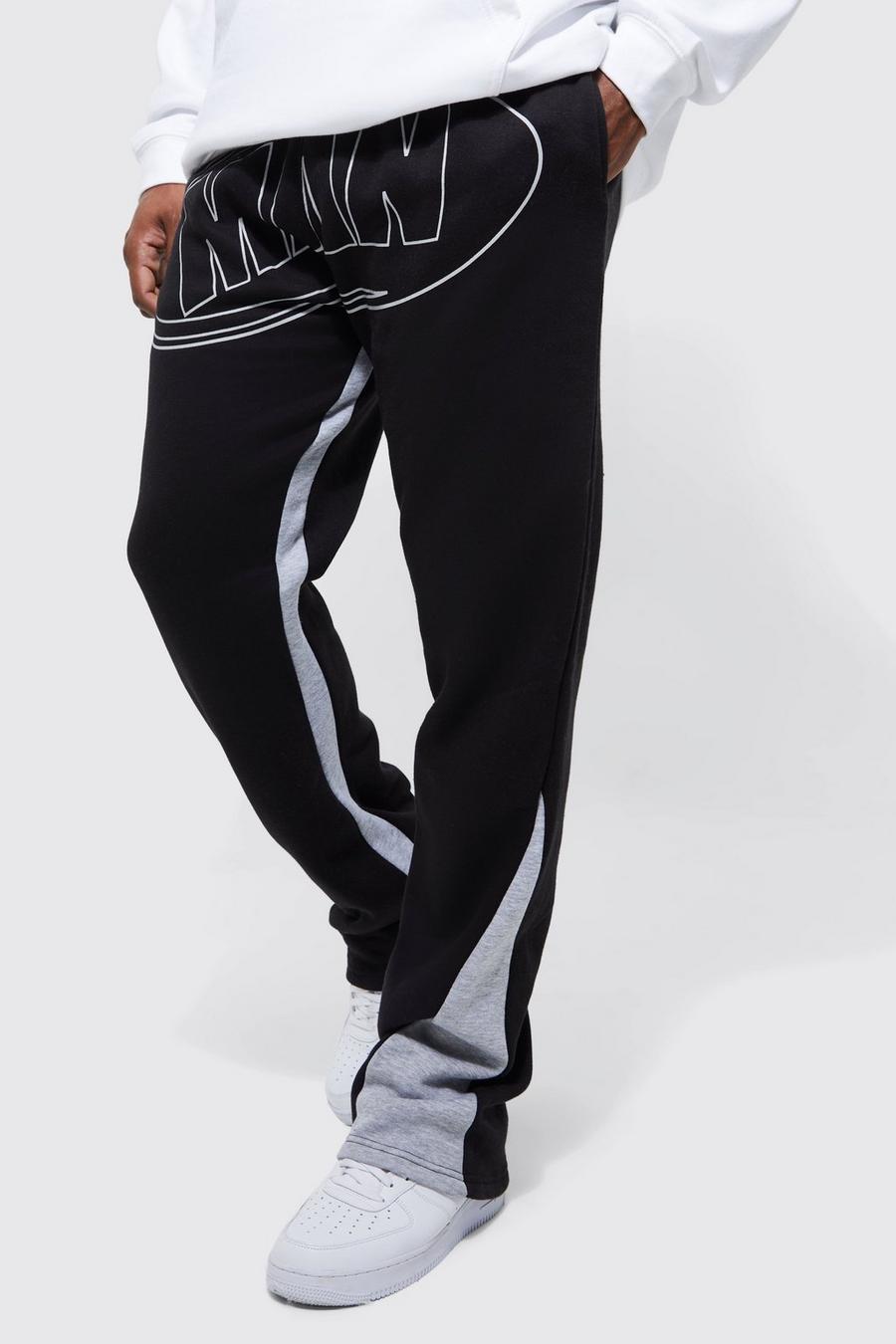 Plus Slim Stacked Man Contrast Gusset Jogger | boohoo
