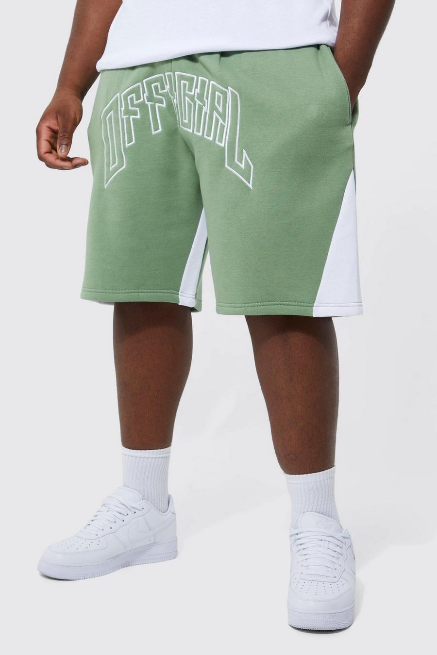 Sage green Plus Relaxed Official Gusset Jersey Short