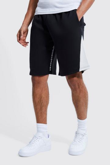 Oversized Limited Print Gusset Jersey Short black