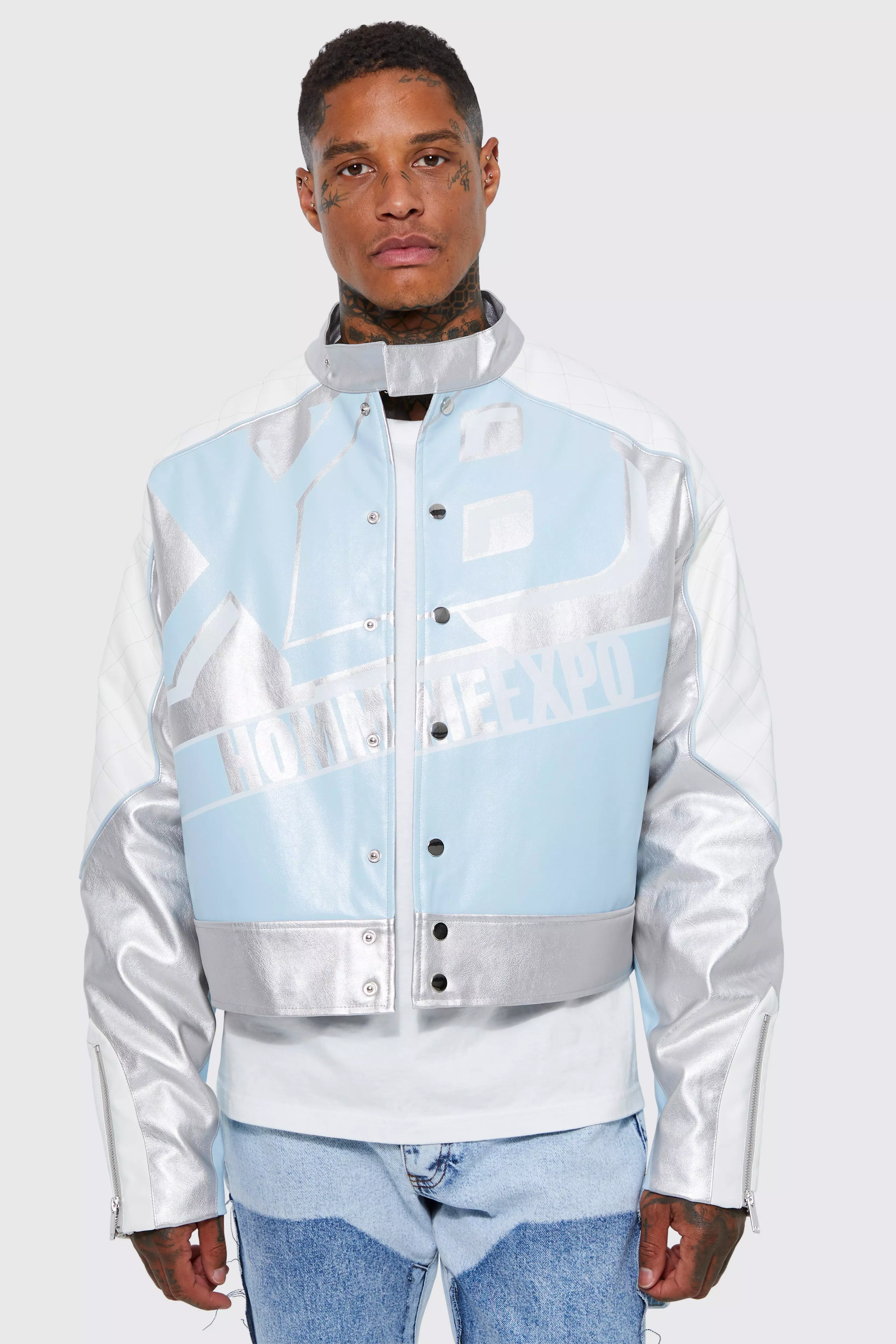 Off white silver on sale jacket