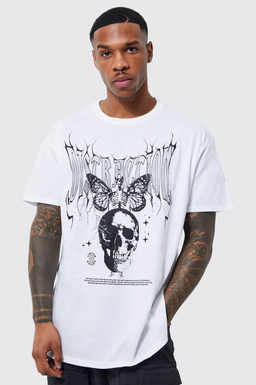Men's Gothic Skull Graphic T-shirt | Boohoo UK