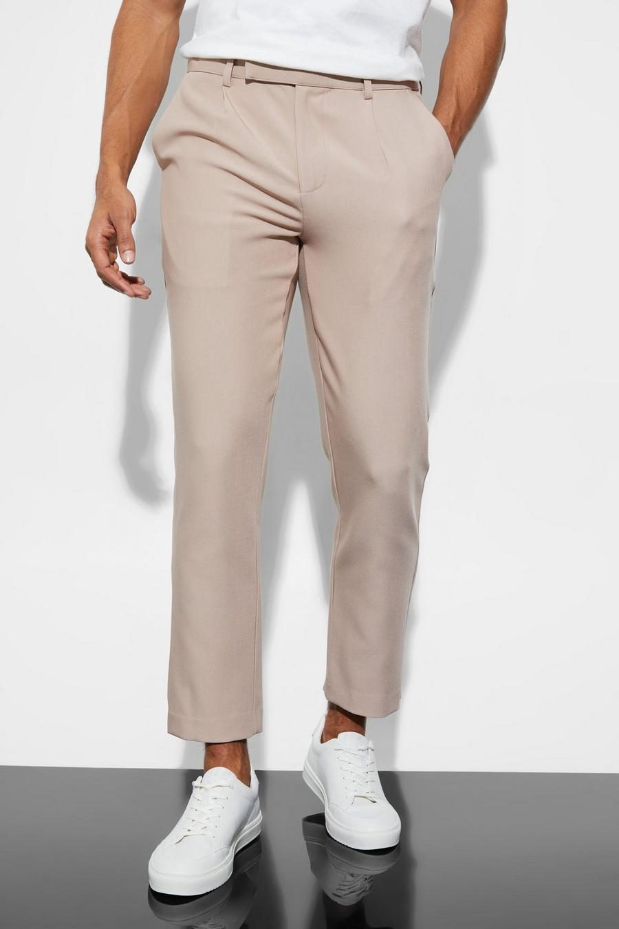 Mauve Slim Crop Suit Trousers image number 1