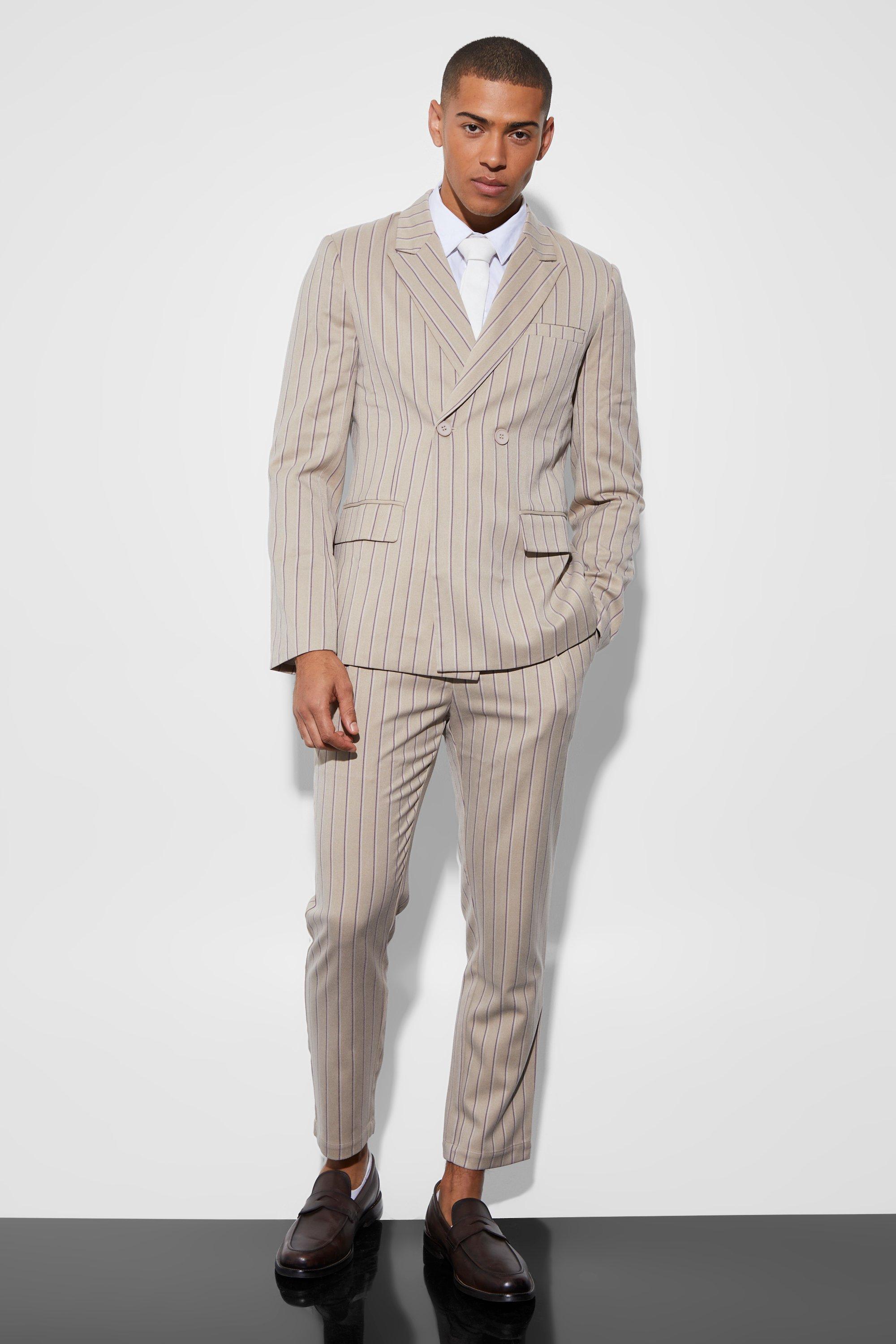 Stripe double deals breasted suit