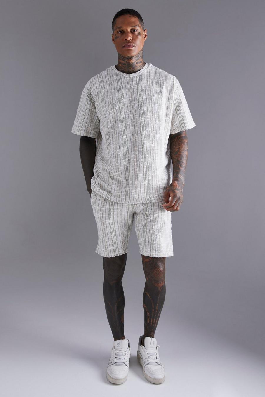 Oversize Bouclee T-Shirt & Shorts, Sage image number 1