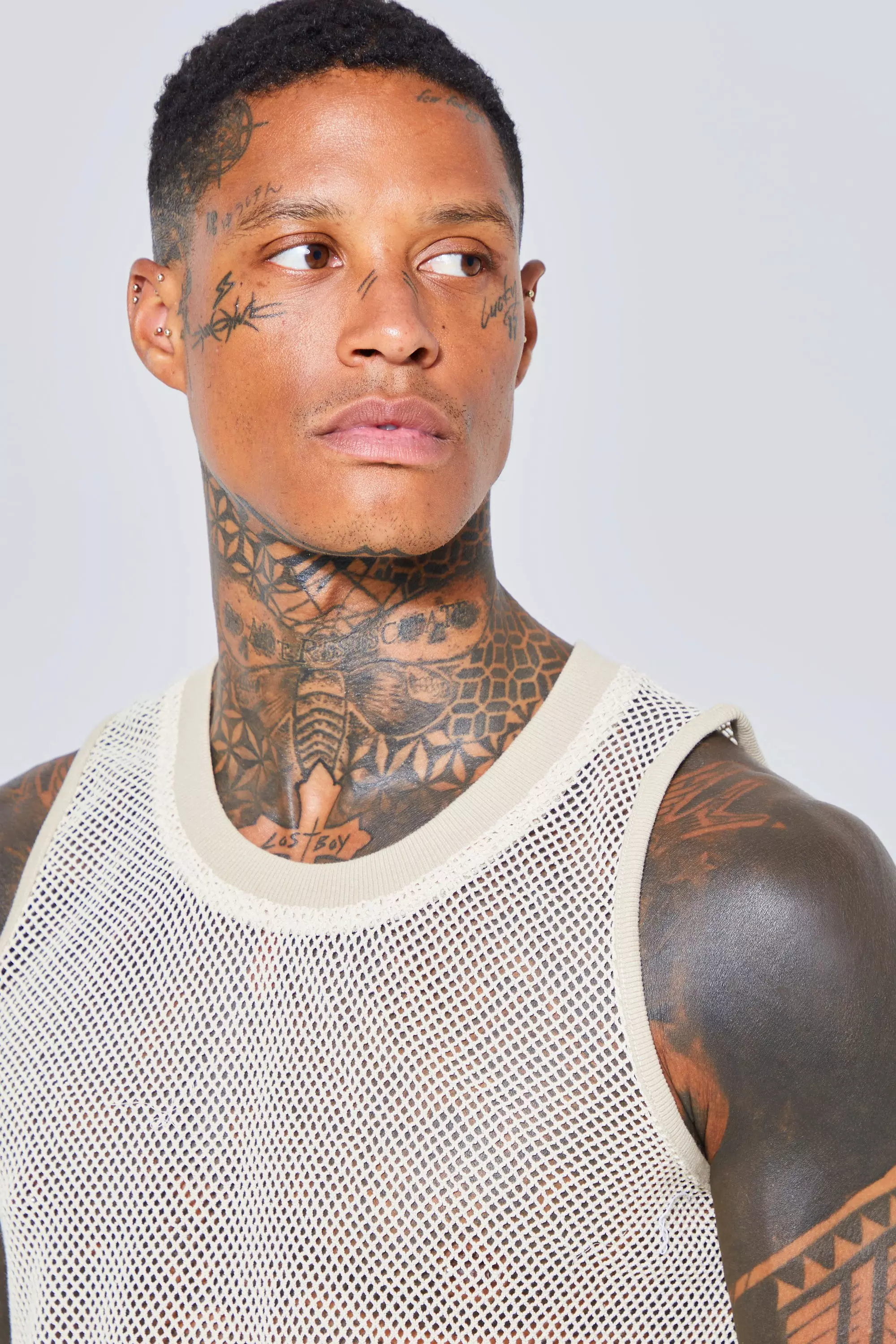 Ecru Open Mesh Vest alternative image