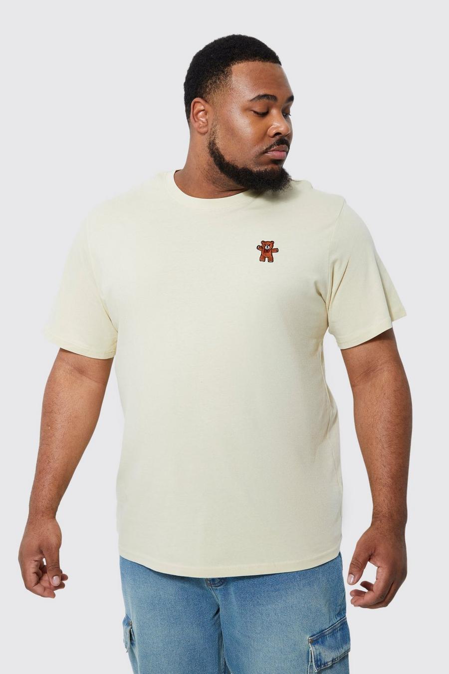 Sand Plus Regular Fit Teddy Embroidered T-shirt image number 1