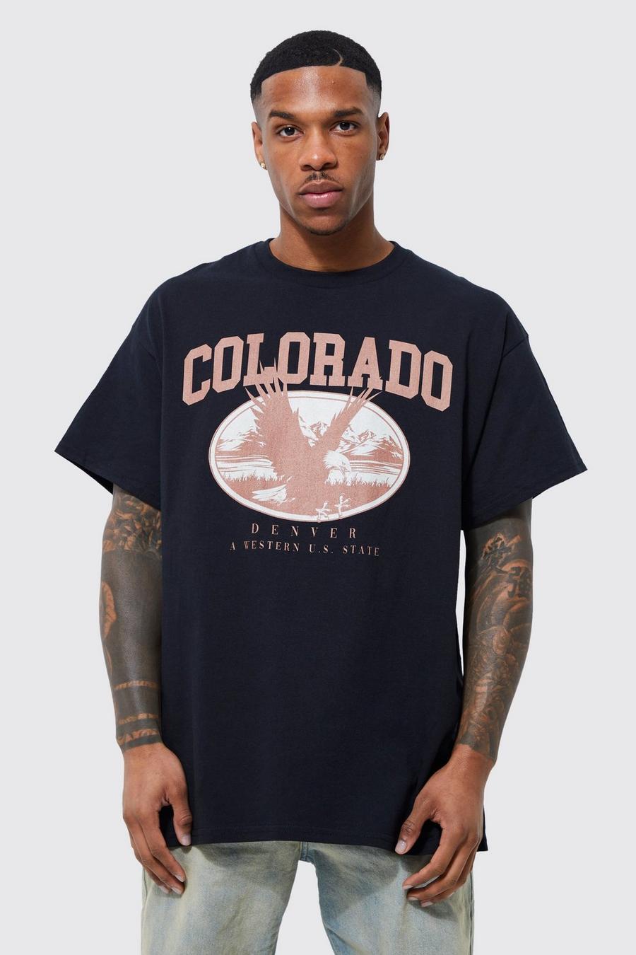 Black Colorado Oversize t-shirt med tryck image number 1