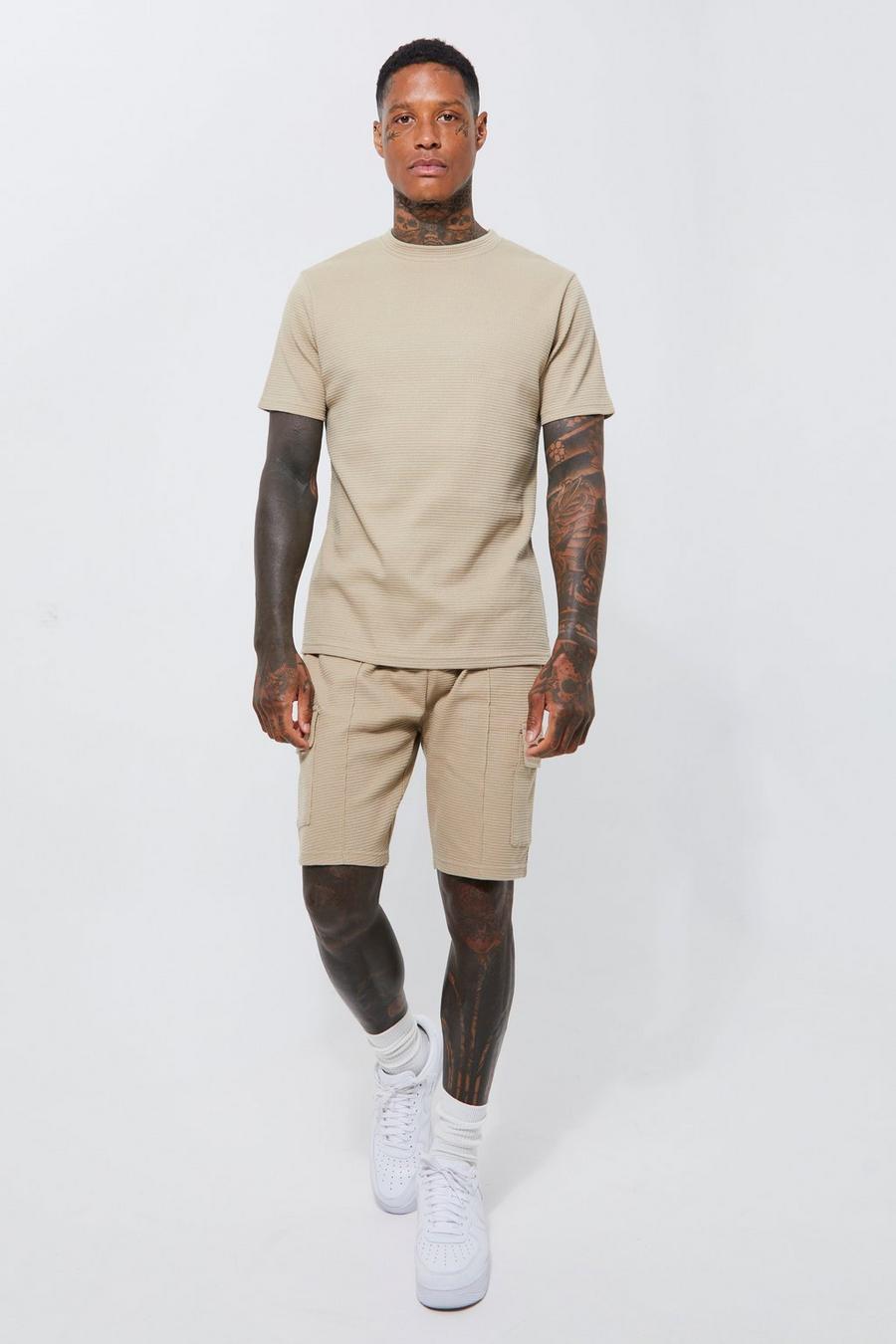 Taupe Titos T-shirt In White Cotton image number 1