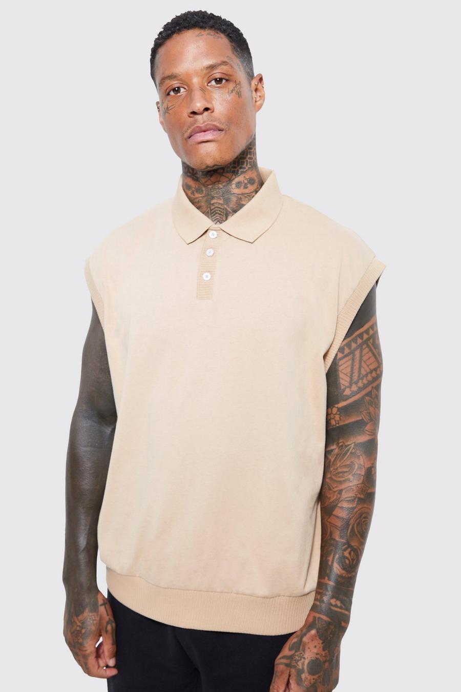 Polo-Tanktop, Taupe beige