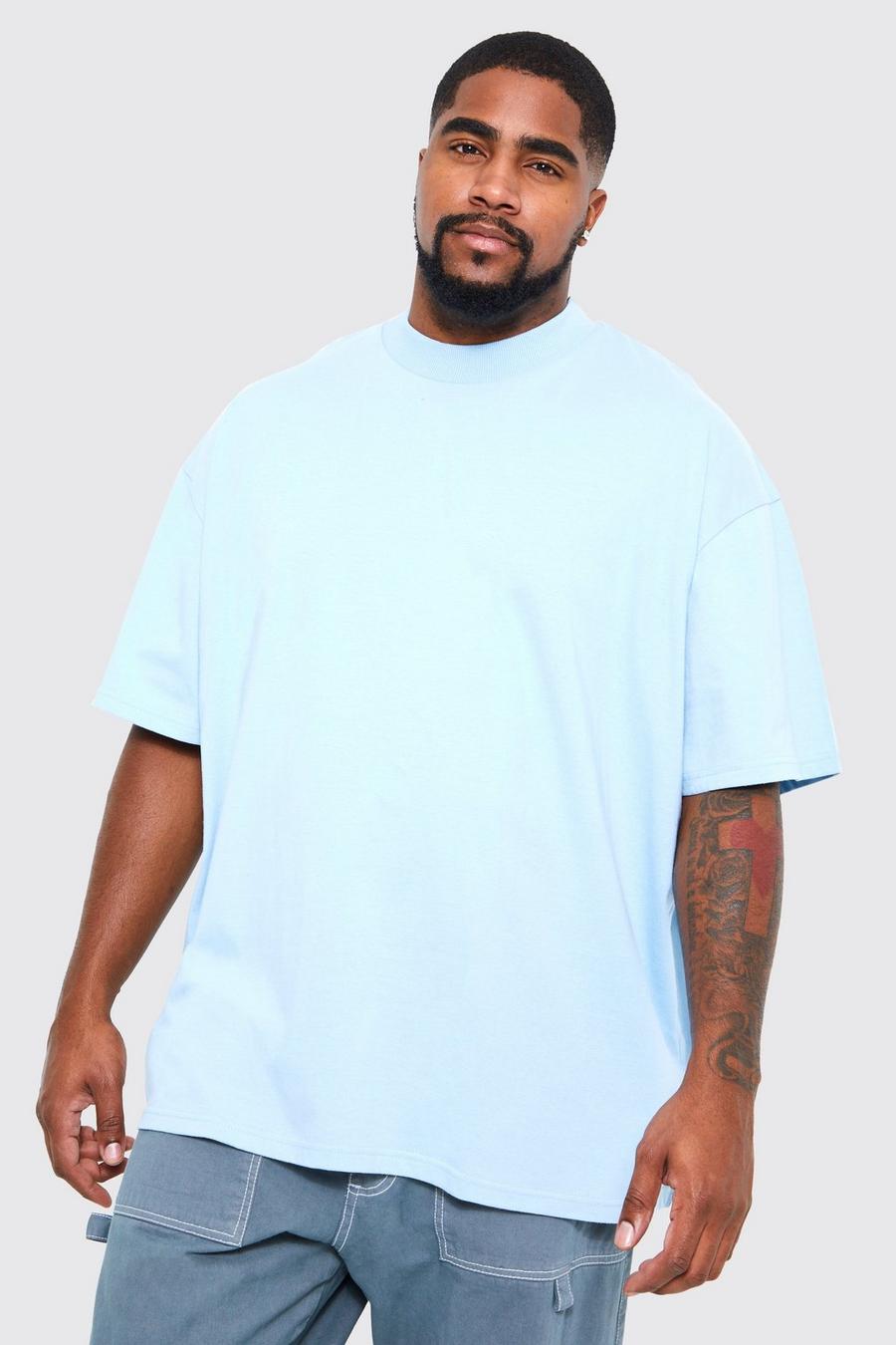 Grande taille - T-shirt oversize imprimé - MAN, Dusty blue