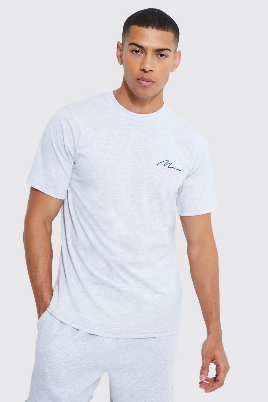 Ecru marl Man Basic T-shirt image number 1
