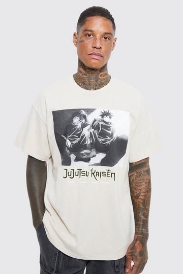 Oversized Jujutsu Kaisen Anime License T-shirt sand