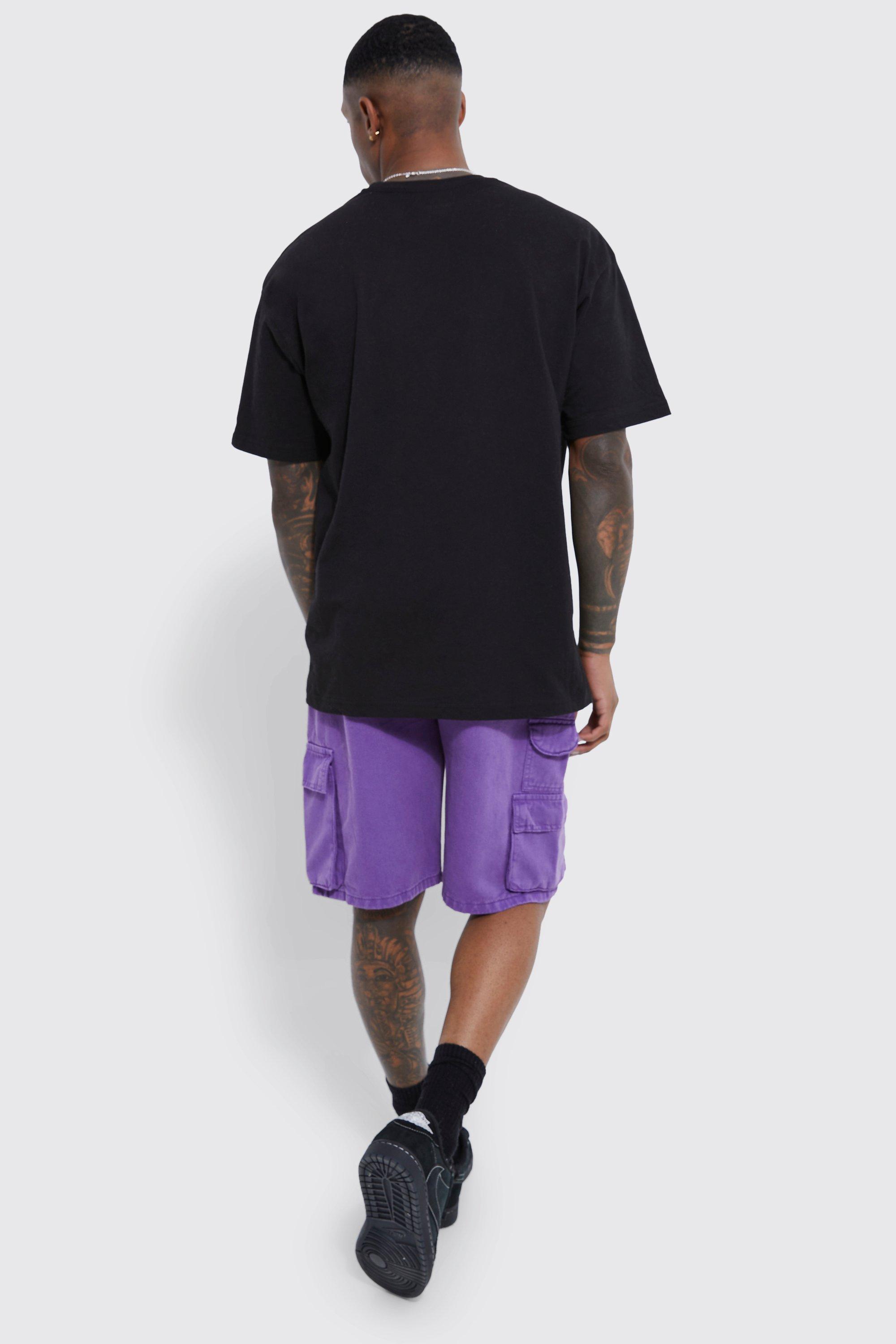 Mens purple best sale cargo shorts