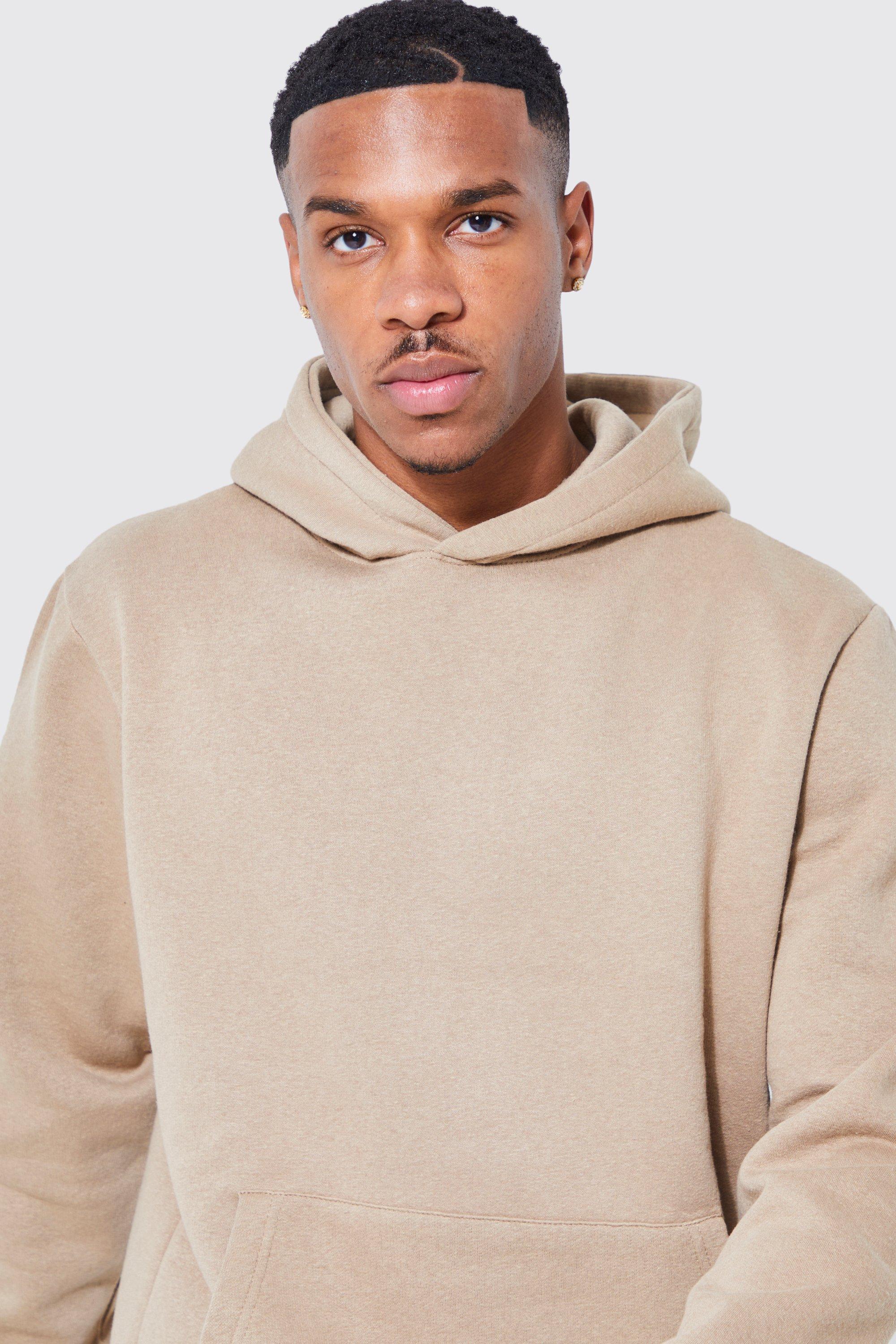 Beige basic hoodie sale