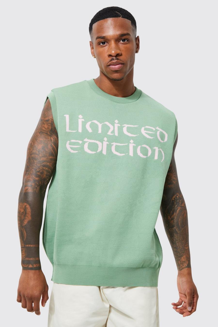 Sage green Limited Edition Knitted Tank