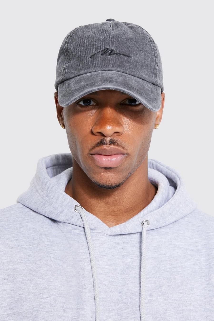 Charcoal Man Signature Washed Cap image number 1