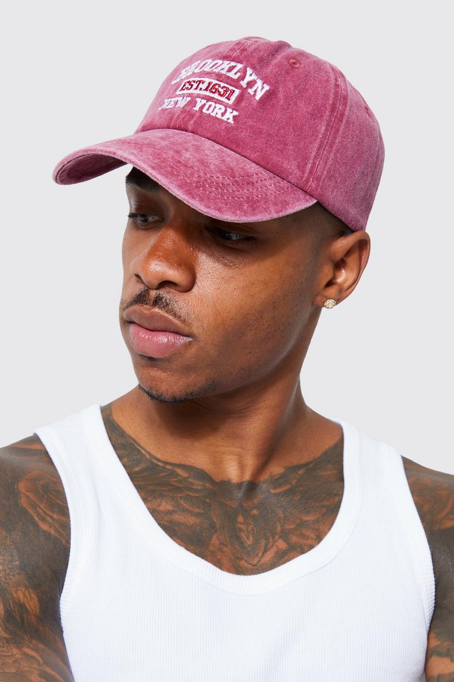 Red Brooklyn Embroidered Cap image number 1