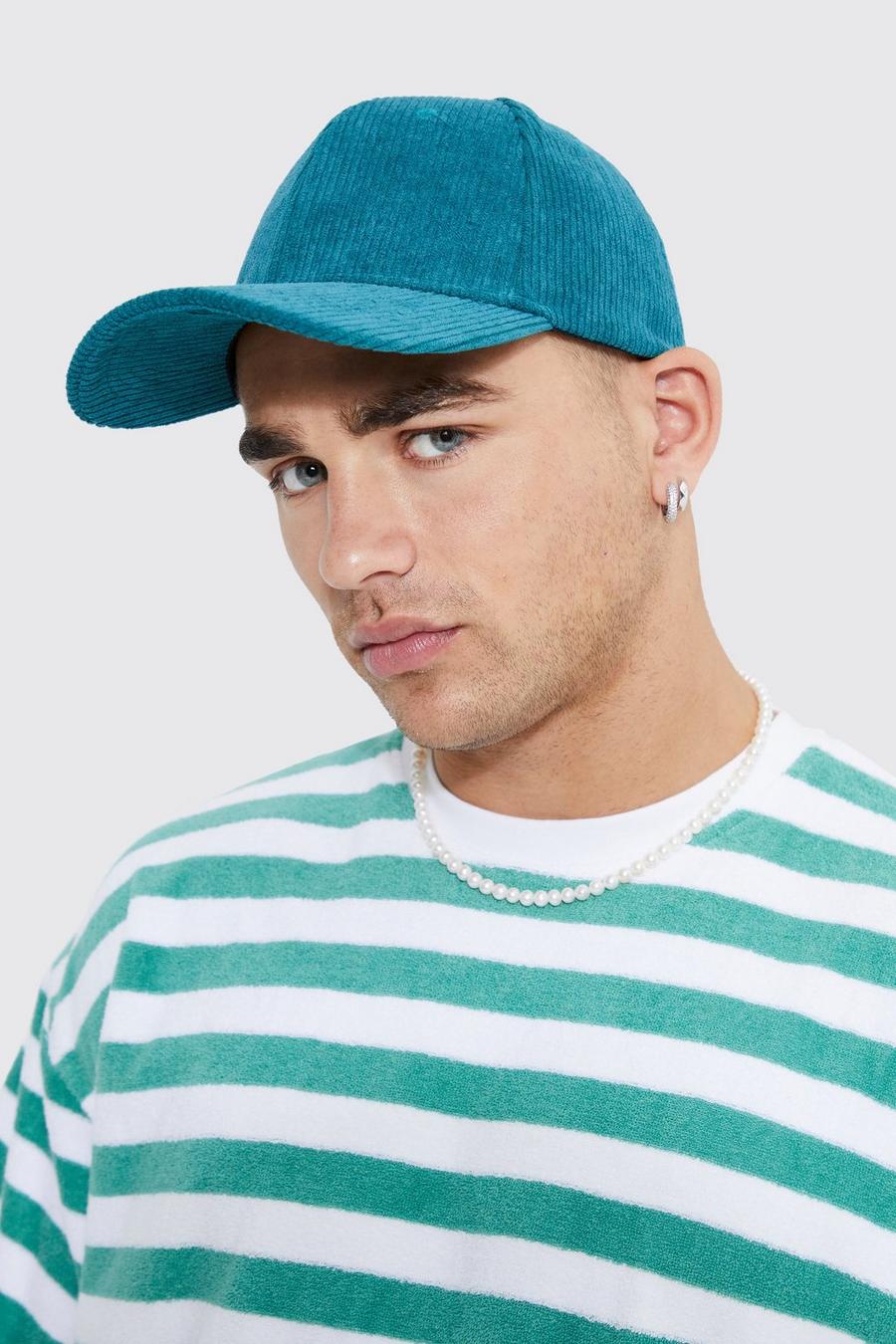 Cappello in velluto a coste, Teal image number 1