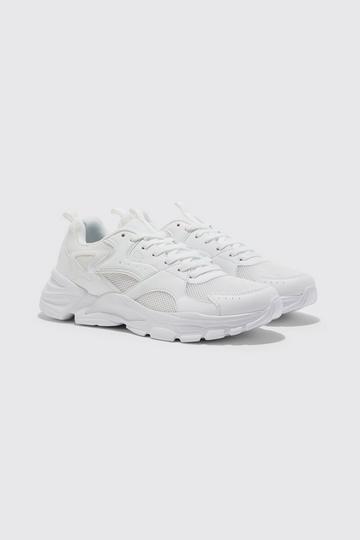 White Chunky Runner Sneakers